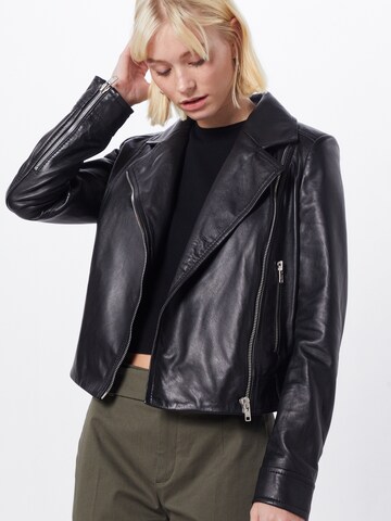 DRYKORN Lederjacke 'PAISLY' in Schwarz: Vorderseite