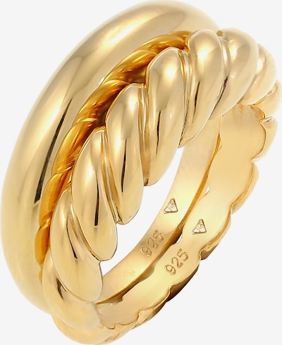 ELLI PREMIUM Ring 'Twisted' i guld, Produktvisning