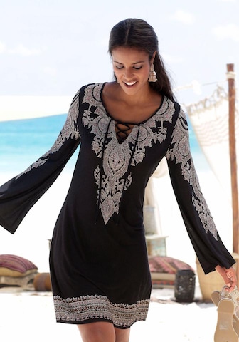 LASCANA Beach Dress in Black: front