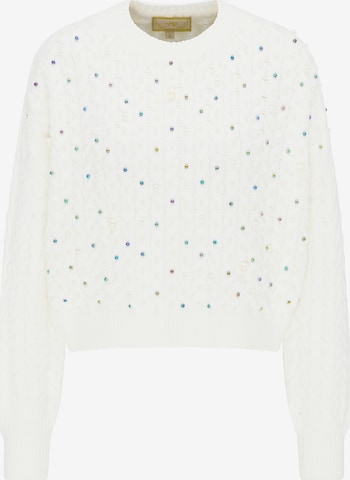 Pull-over MYMO en blanc : devant