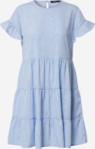 Boohoo Kjole 'Tiered Smock Mini Dress' i blå: forside