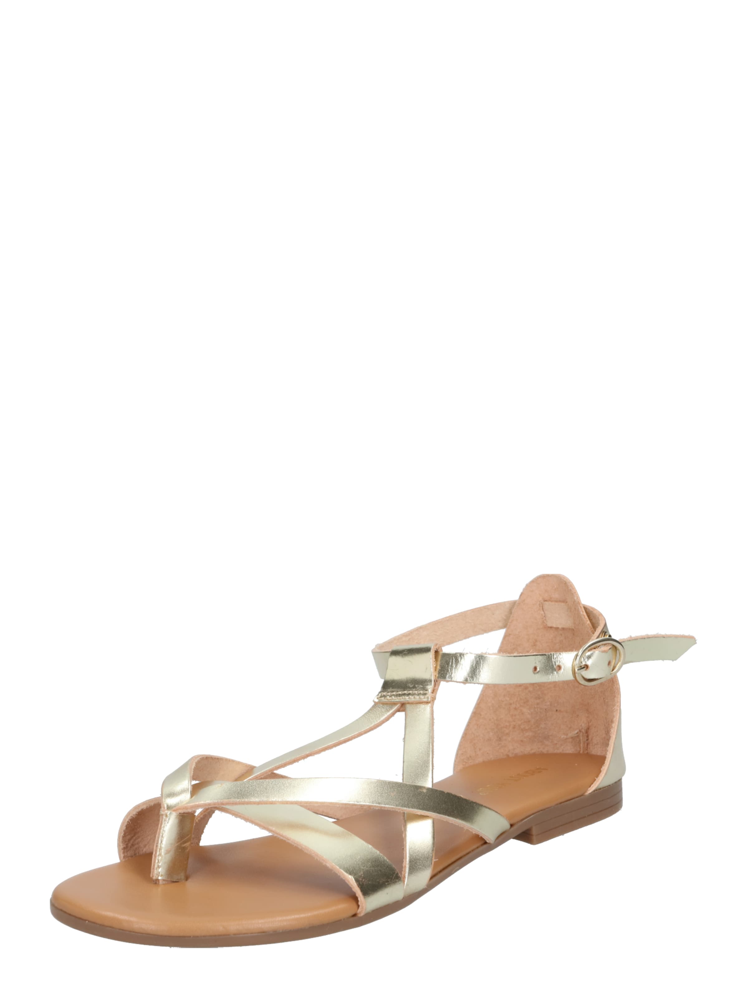 ABOUT YOU T-Bar Sandals 'Jody' in Gold: front
