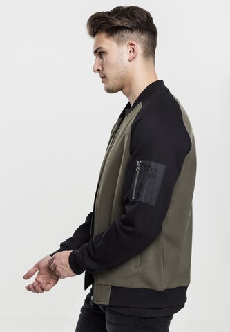 Urban Classics Sweatvest 'Bomber' in Groen