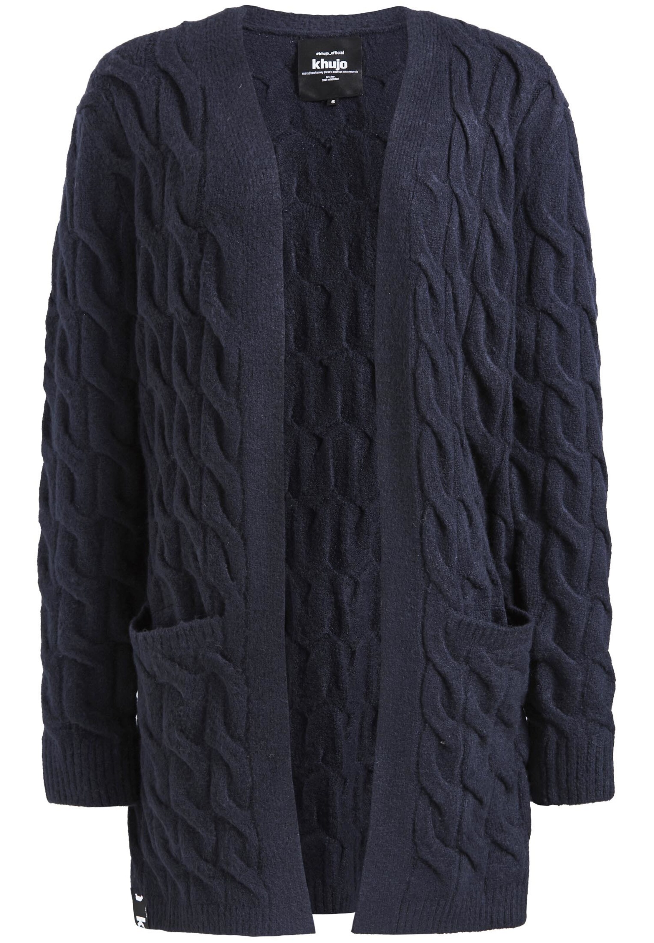 khujo - Gebreid vest 'Anouka' in de kleur Navy