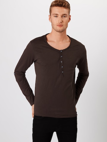 Key Largo - Regular Fit Camisa 'MLS00038' em cinzento