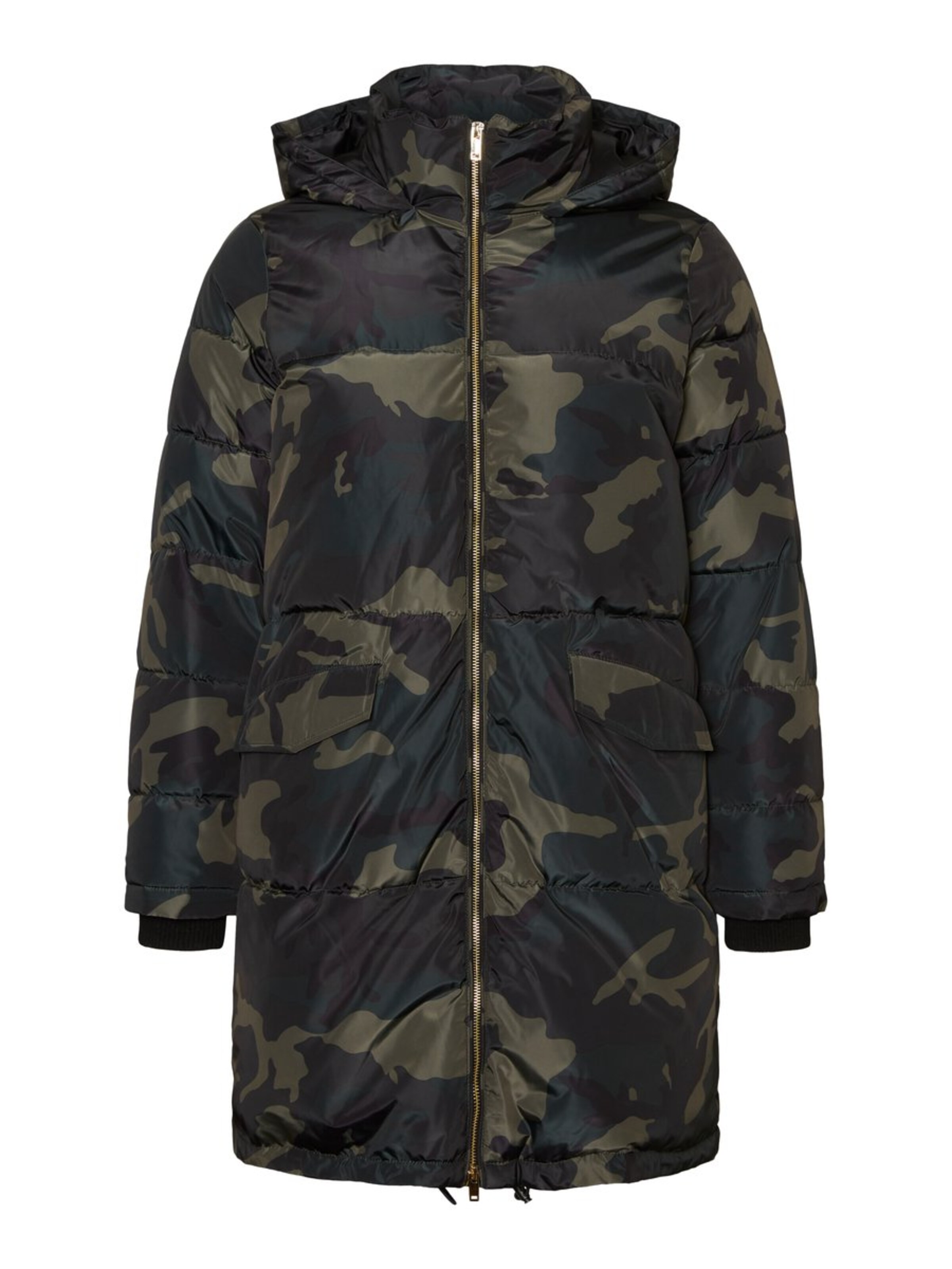 Junarose - Winterparka in de kleur Kaki