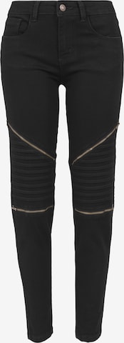 Slimfit Pantaloni de la Urban Classics pe negru: față