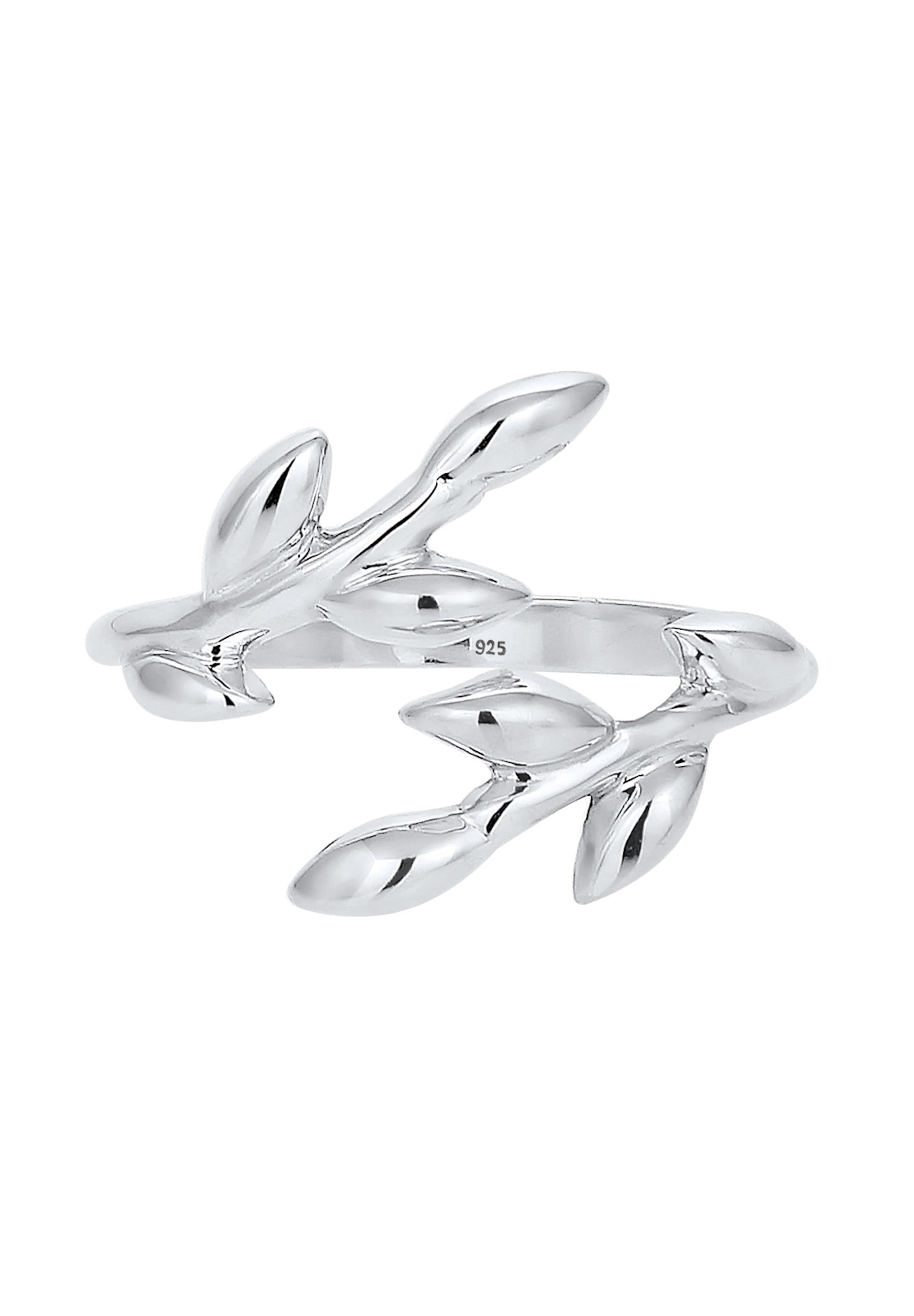 ELLI Ring 'Blatt' in Silber