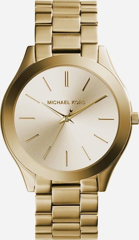 Michael Kors Analog Watch 'SLIM RUNWAY, MK3179' in Gold: front