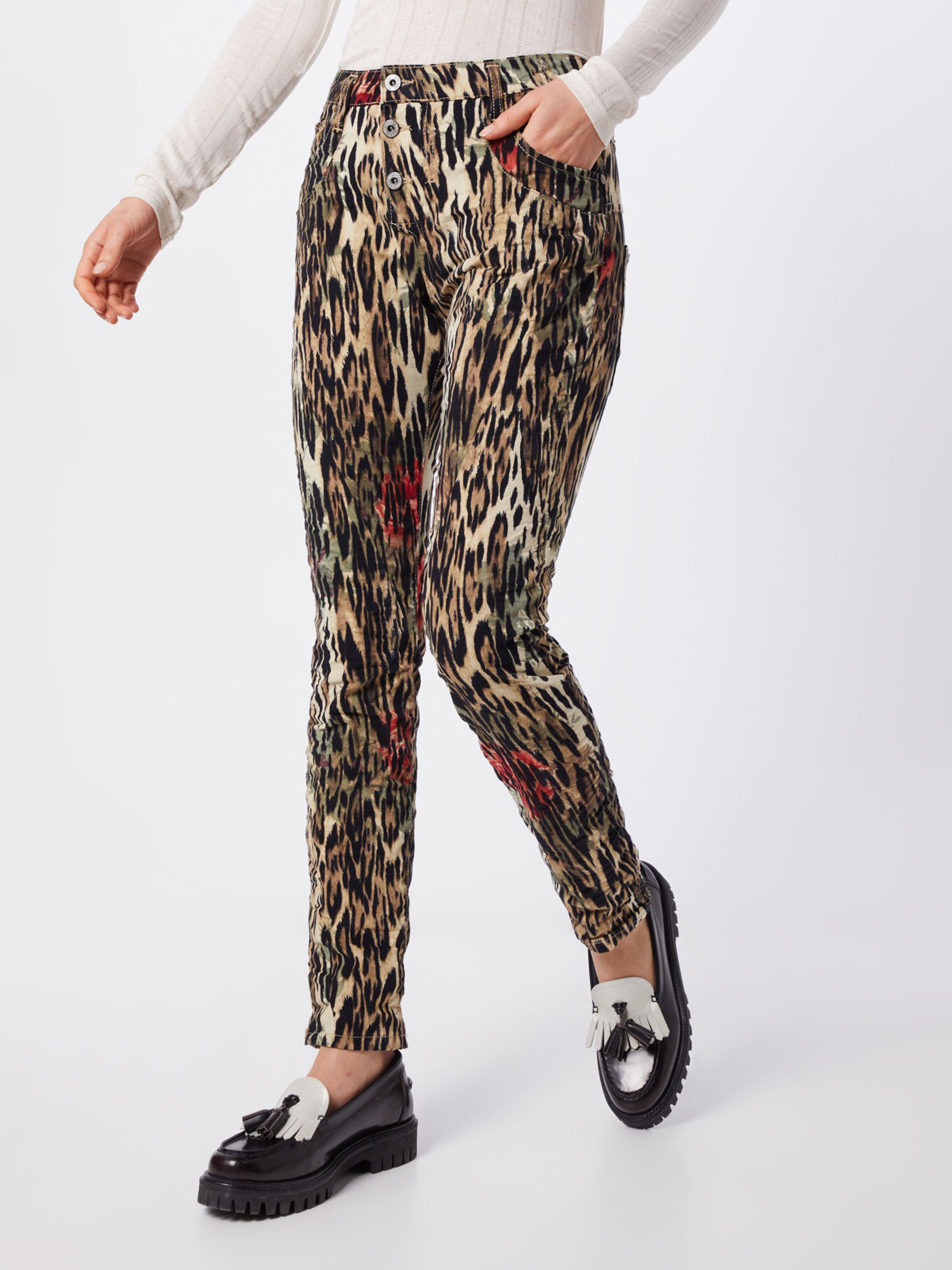 PLEASE Broek in de kleur Groen / Gemengde kleuren: Vooraanzicht