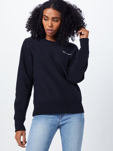 Champion Reverse Weave Sweatshirt in Black: front