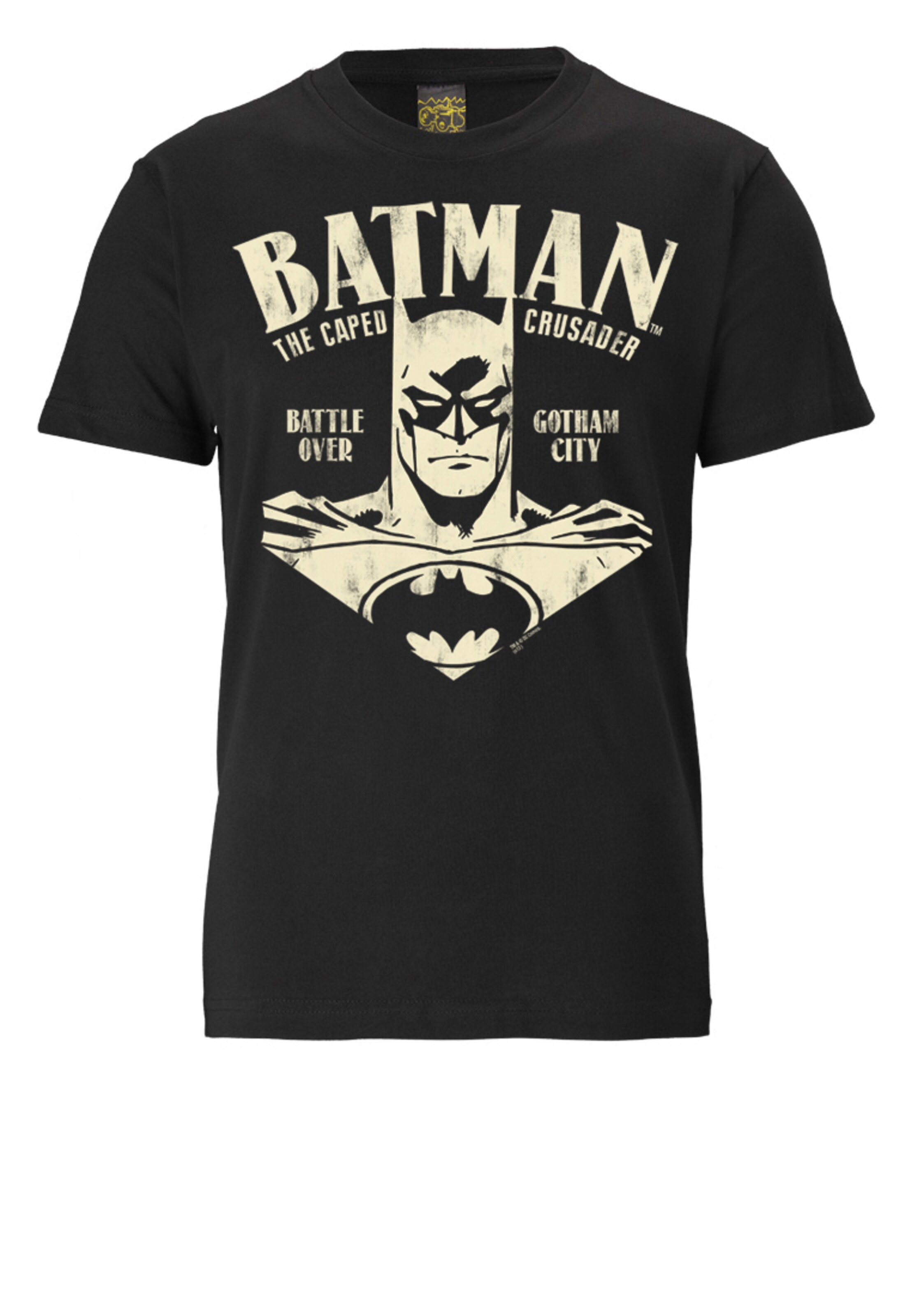 LOGOSHIRT Shirt 'BATMAN - PORTRAIT' in Beige / Black, Item view