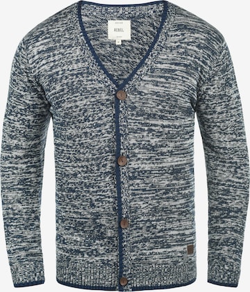 Redefined Rebel Gebreid vest 'Miles' in Blauw: voorkant