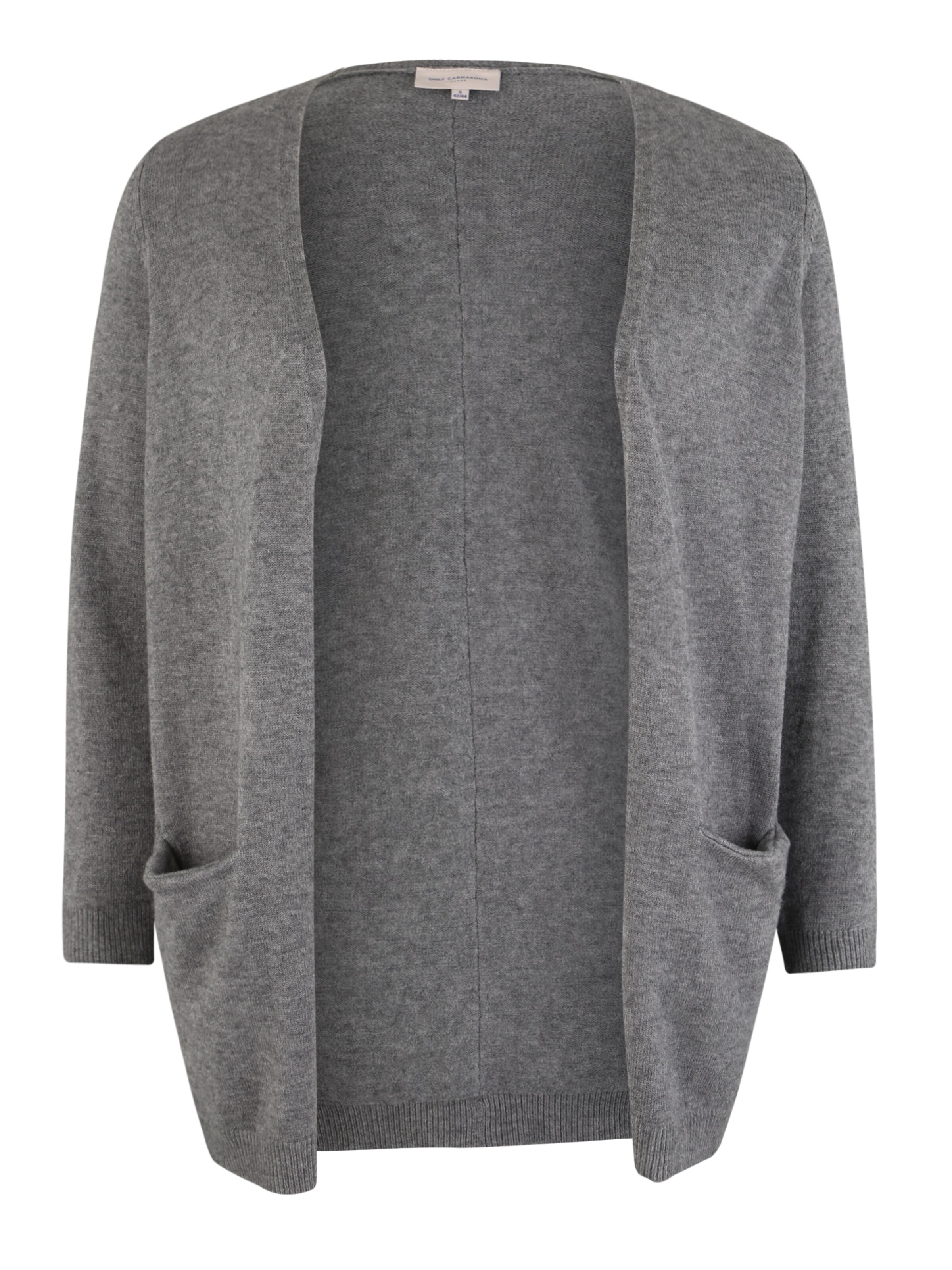 ONLY Carmakoma - Gebreid vest 'Carstone' in de kleur Grijs gemêleerd