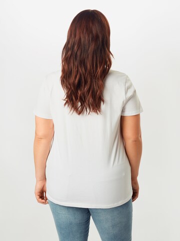 ONLY Carmakoma - Camiseta 'Reli Life' en blanco