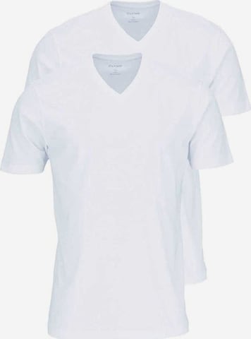OLYMP جينز مضبوط قميص بلون أبيض: الأمام
