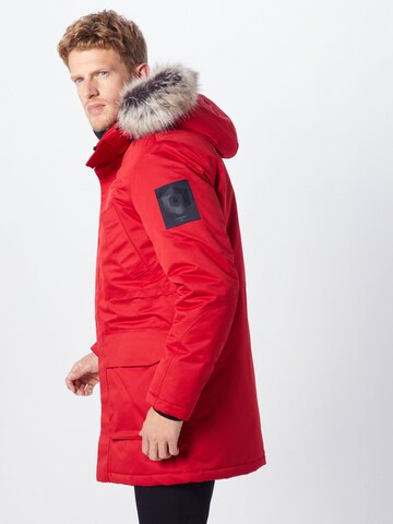 JACK & JONES Zimní parka – červená: zadní strana