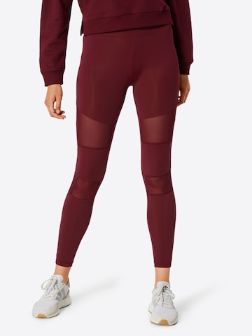 Urban Classics - Skinny Leggings 'Tech Mech' en rojo: frente