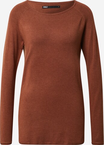 ONLY Sweater 'Mila' in Brown: front