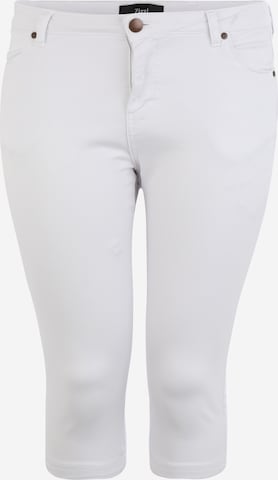Zizzi Jeans 'Emily' in Wit: voorkant