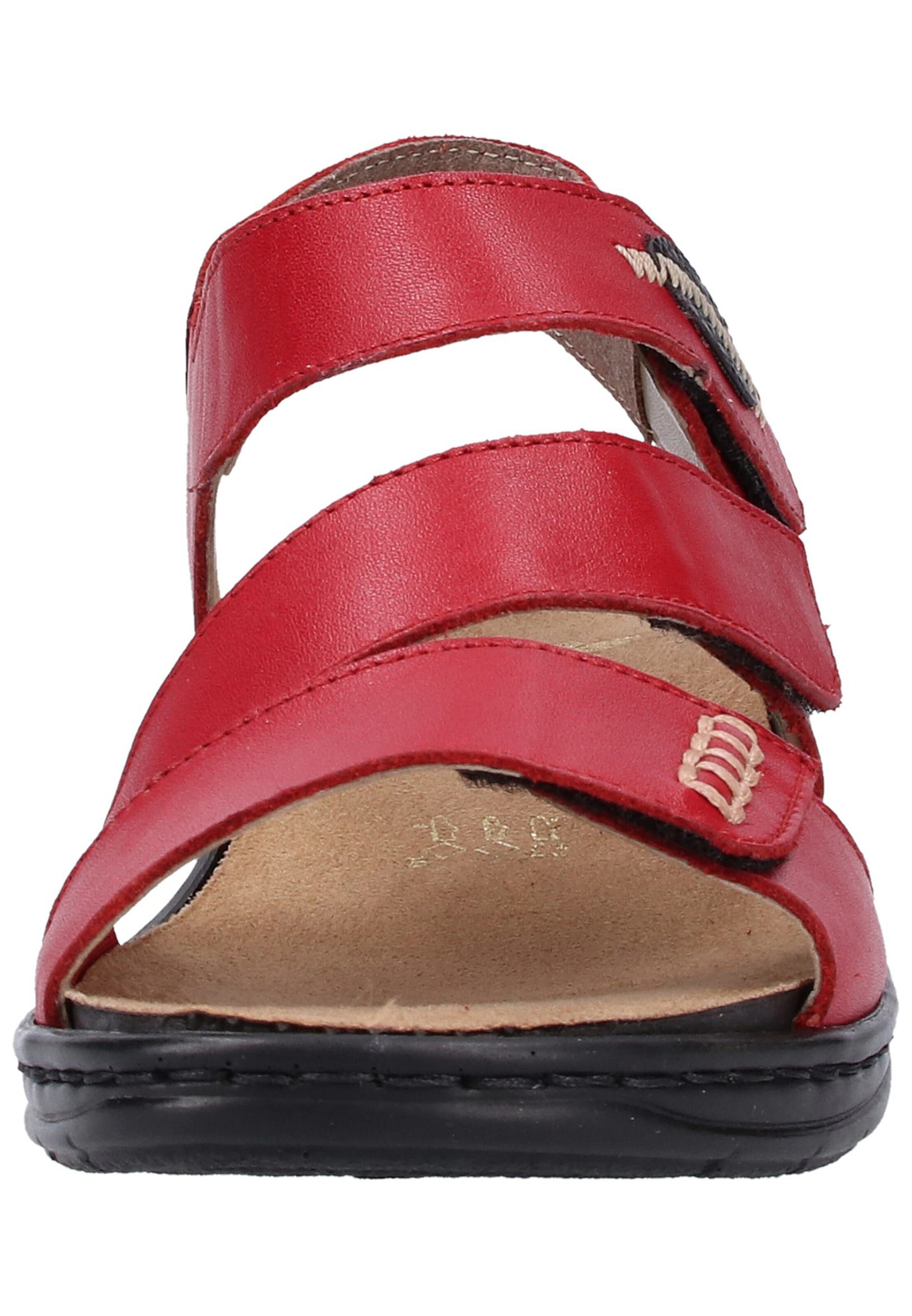 Rieker Strap Sandals in Red