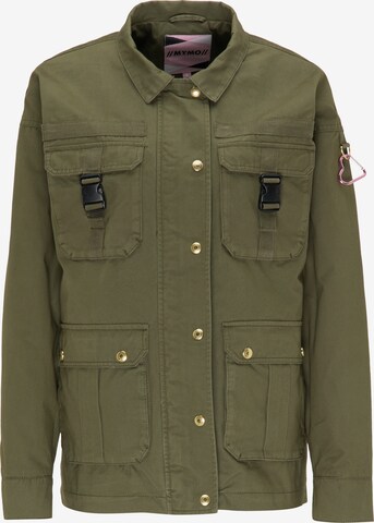 MYMO Between-Season Jacket in Green: front