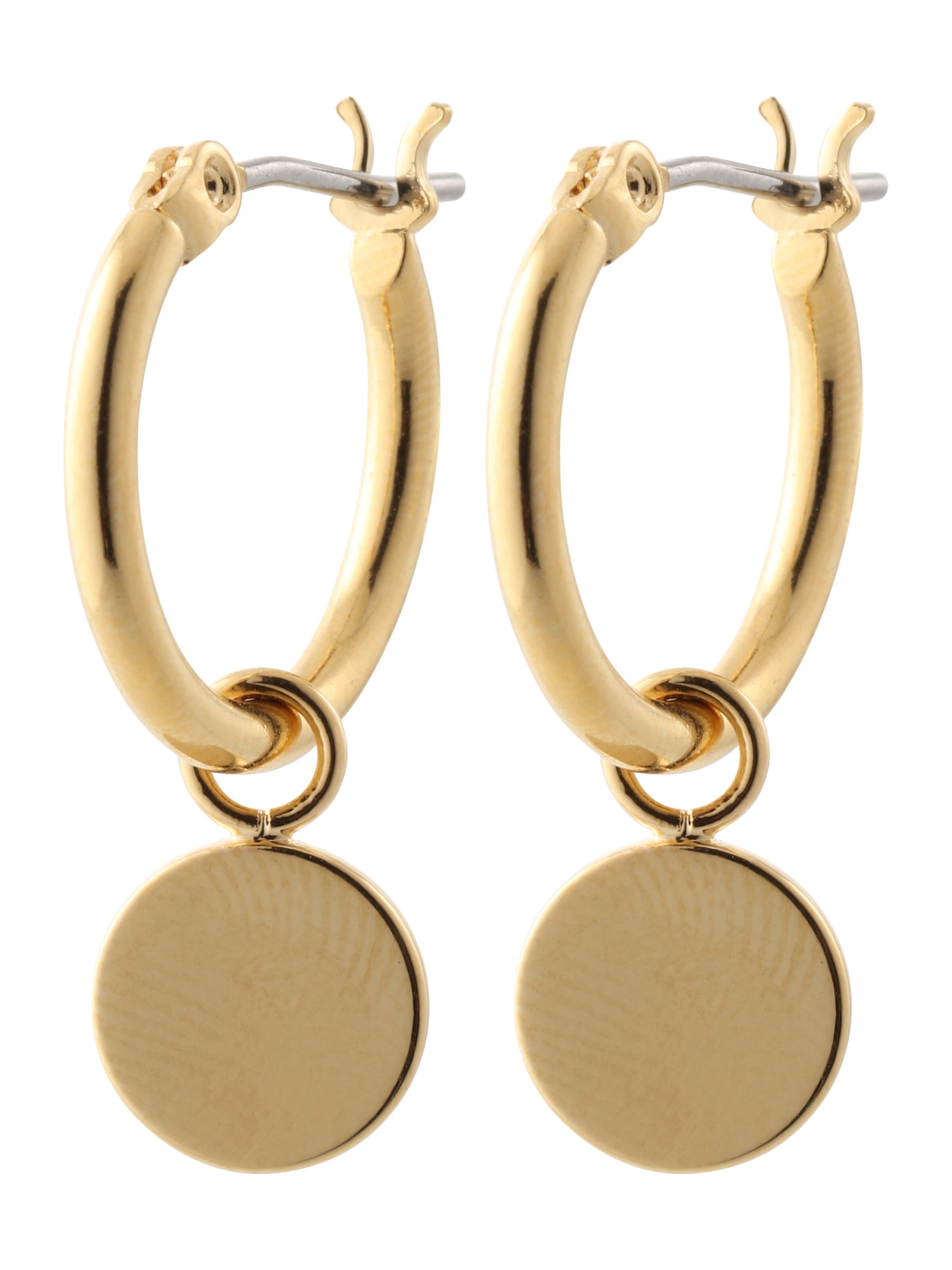Orelia - Oorbellen 'Chunky Mini Coin & Hoop' in de kleur Goud