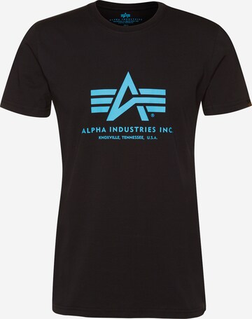 ALPHA INDUSTRIES Shirt in Zwart: voorkant