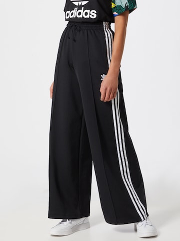 Wide leg Pantaloni di ADIDAS ORIGINALS in nero: frontale