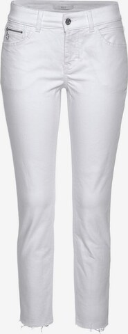 MAC Slimfit Jeans 'Fringes' in Weiß: predná strana