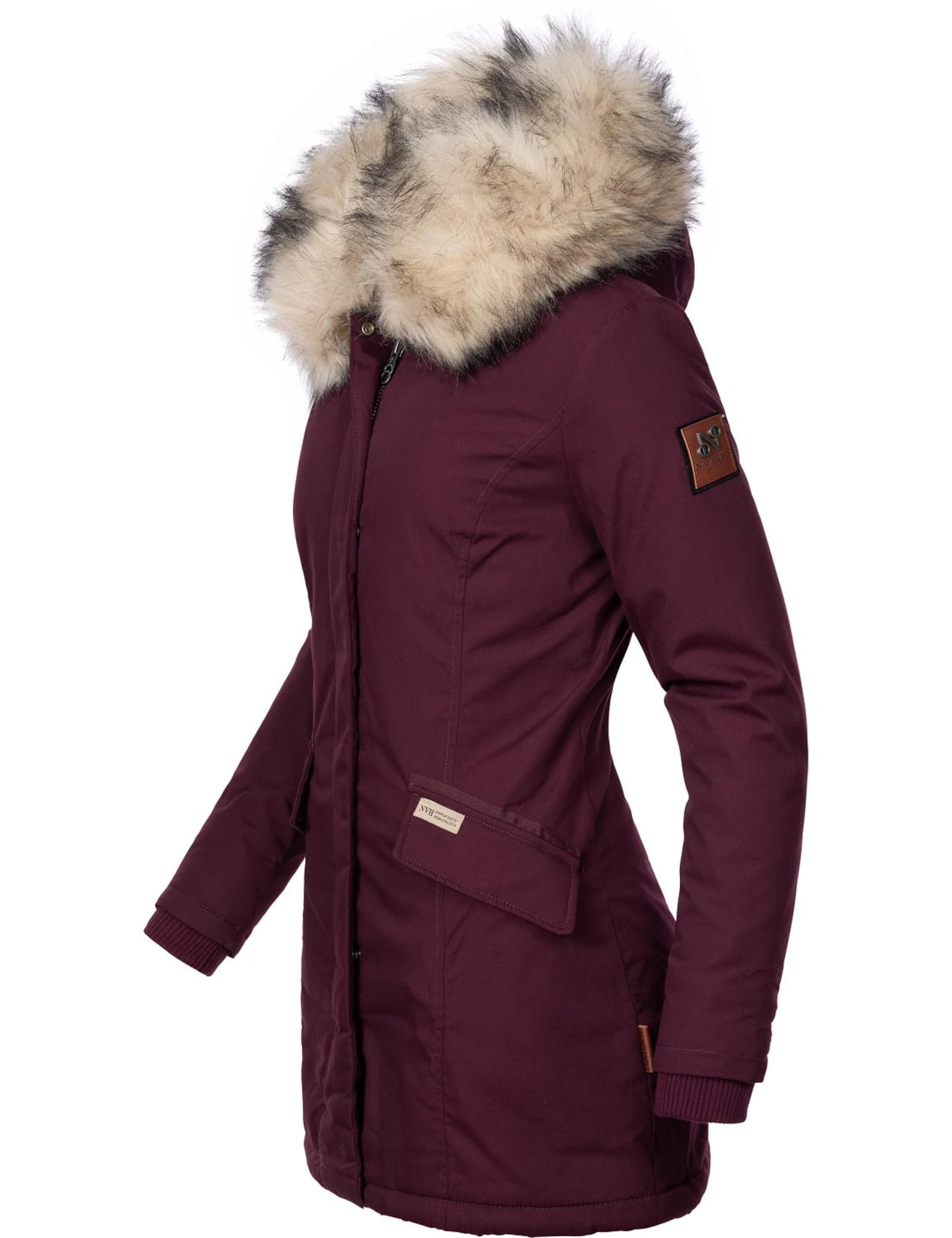 NAVAHOO Płaszcz zimowy 'Cristal' w kolorze czerwony