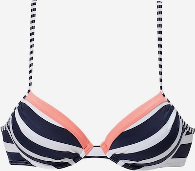 KangaROOS Hauts de bikini en bleu marine / abricot / blanc, Vue avec produit