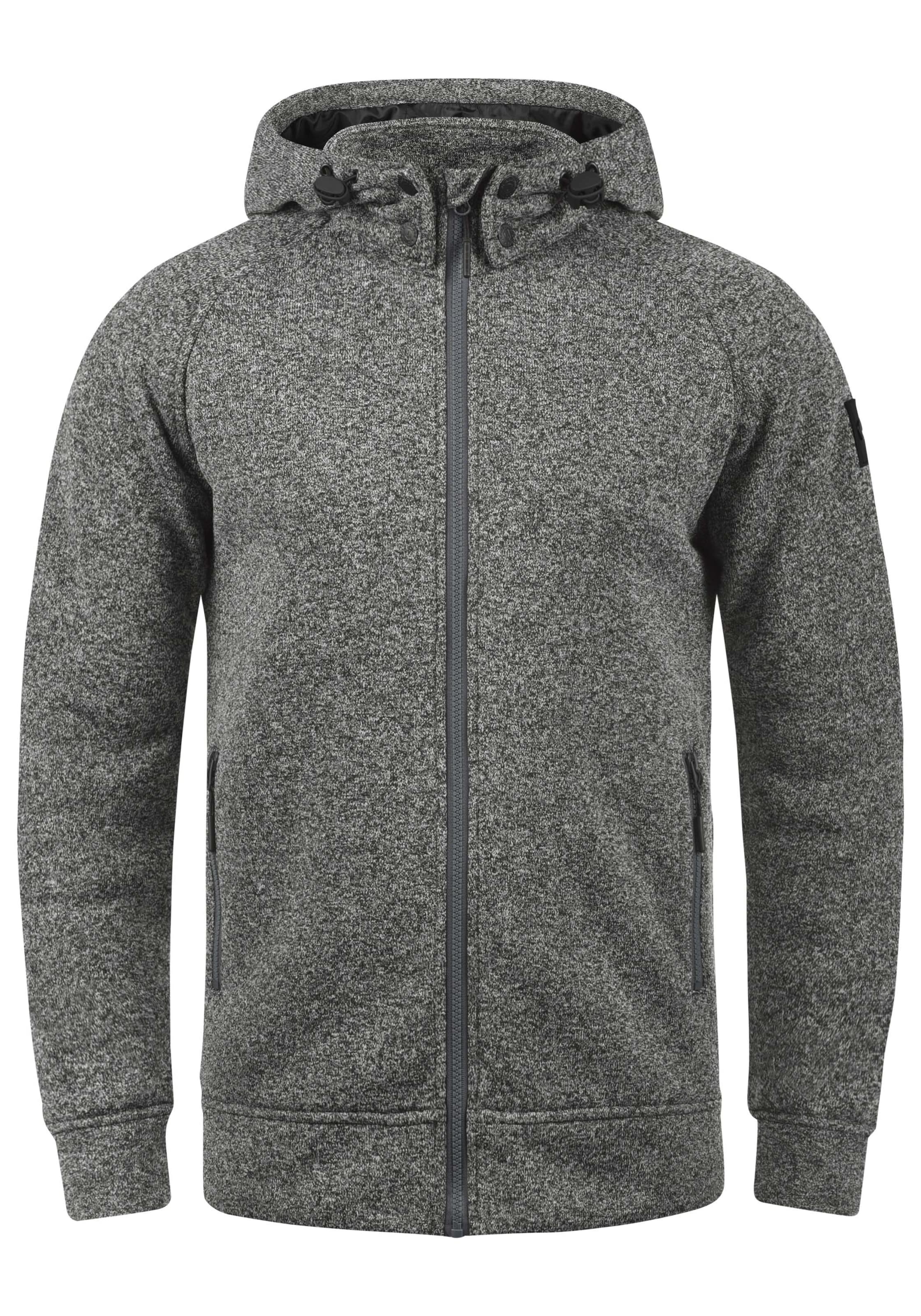 INDICODE JEANS Sweatjacke 'Chillingworth' in Grau: Vorderseite