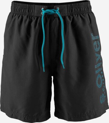 s.Oliver Board Shorts in Black: front