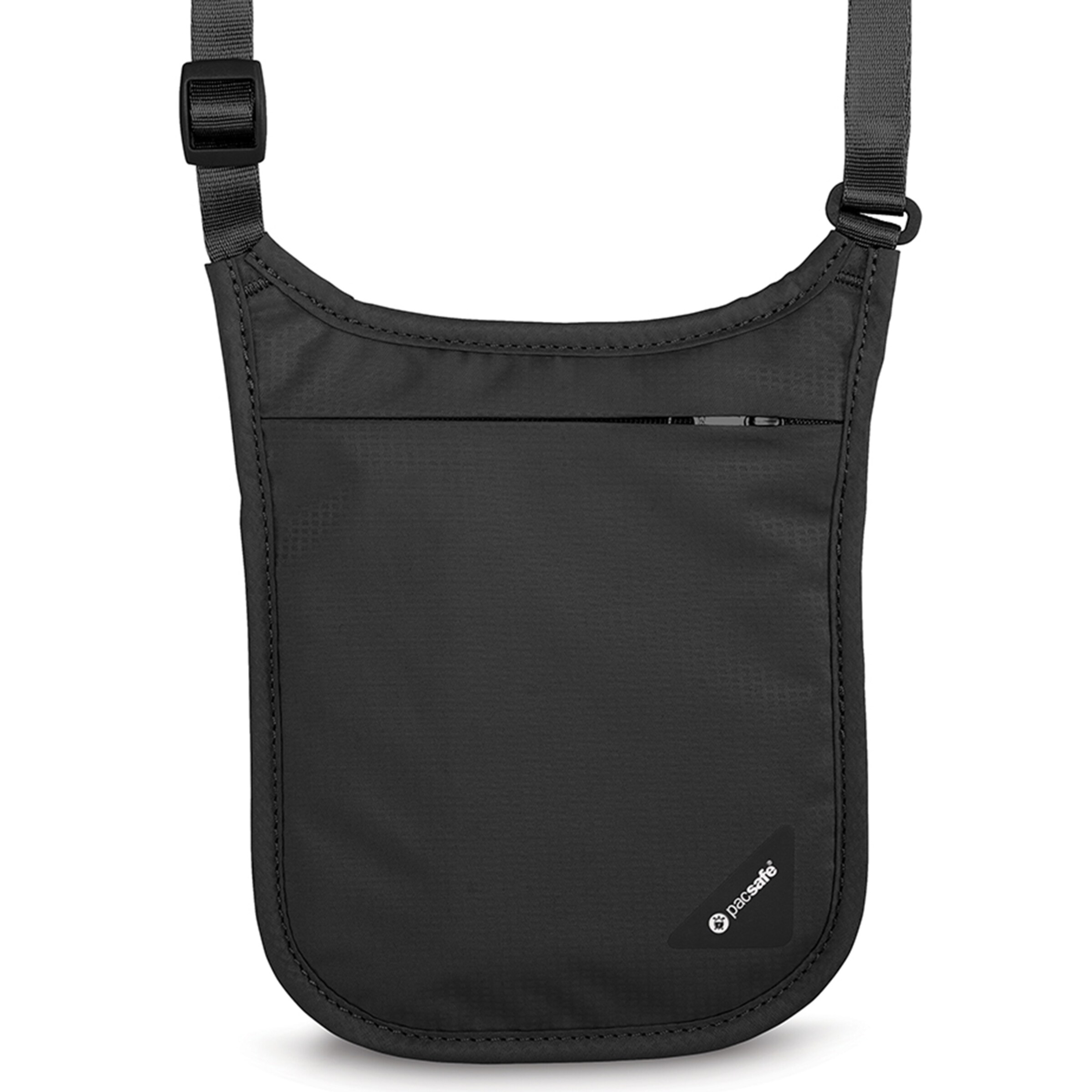 Borsa a tracolla di Pacsafe in nero: frontale