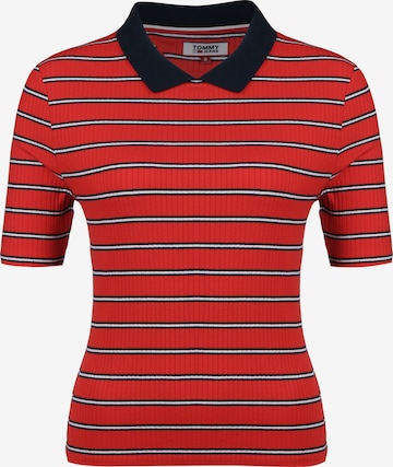 Tommy Jeans Poloshirt in Red: front
