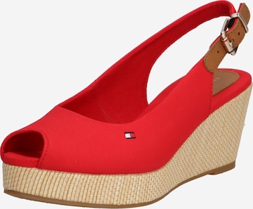 raudona TOMMY HILFIGER Sandalai 'Elba': priekis