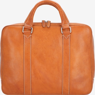 LEONHARD HEYDEN Document Bag 'Bergamo' in Brown: front