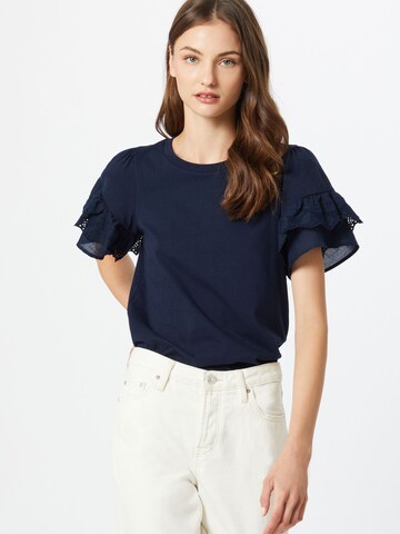 T-shirt 'BRODERIE' River Island en bleu : devant
