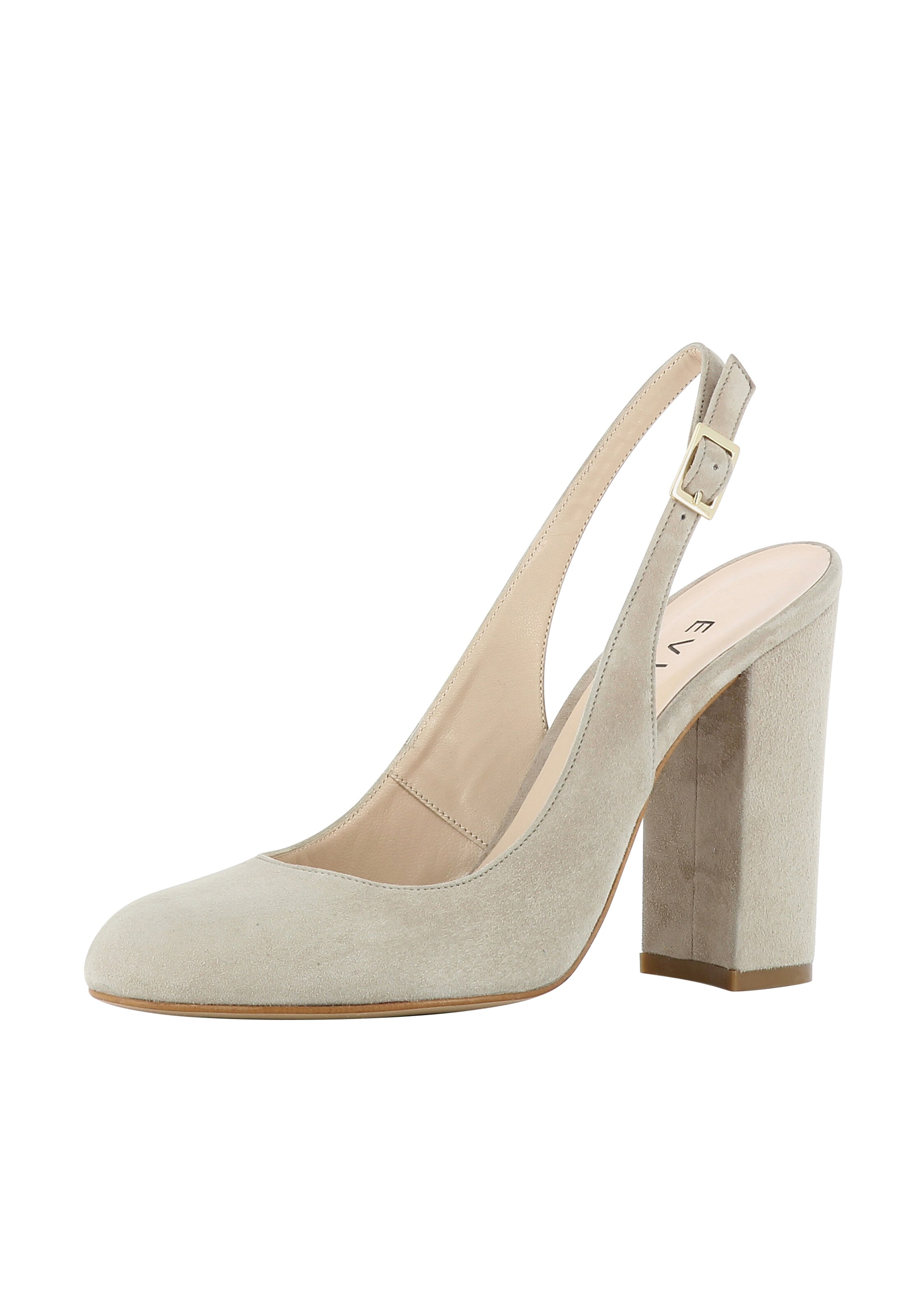 EVITA Slingback Pumps in Grey: front