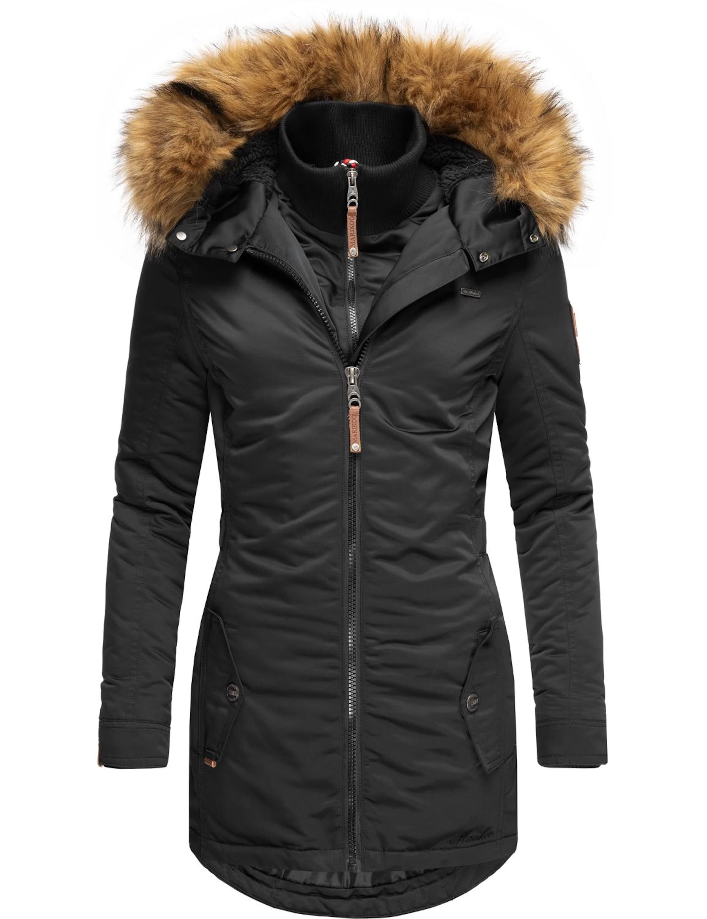 Cappotto invernale 'Sanakoo' di MARIKOO in nero: frontale