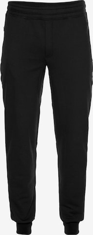 OCEAN SPORTSWEAR Tapered Workout Pants in Black: front