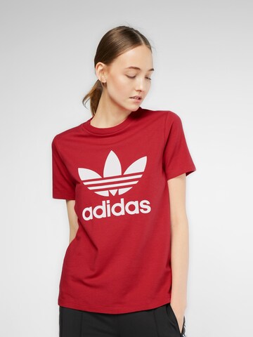 ADIDAS ORIGINALS T-Shirt 'Trefoil' in Rot: predná strana