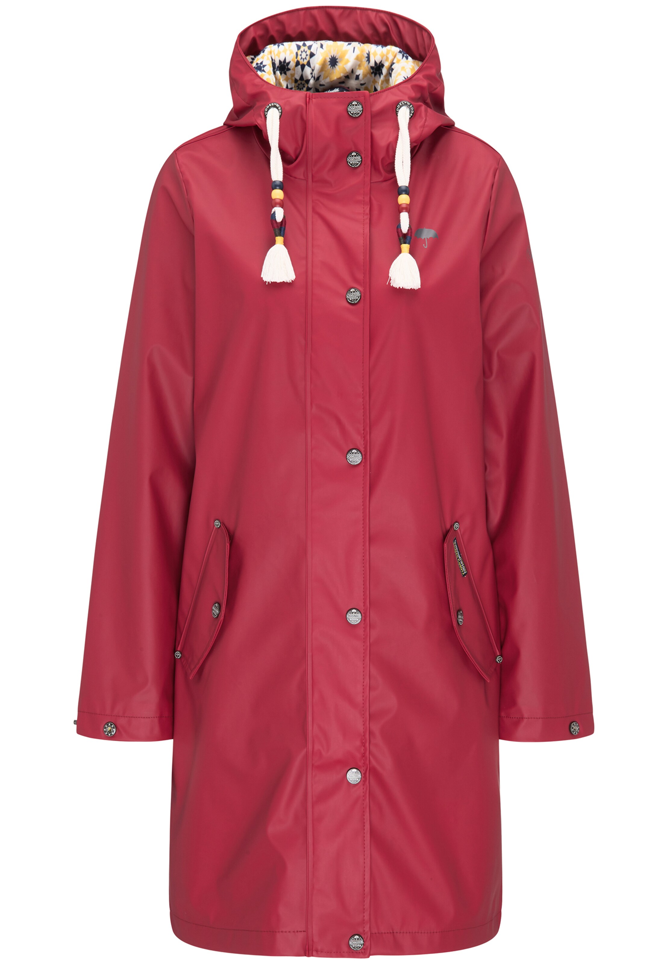 Schmuddelwedda - Tussenparka in de kleur Wijnrood