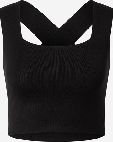 Y.A.S Knitted top 'YASJAMIE' in Black: front