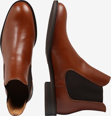 SELECTED HOMME Chelsea boots in Bruin: zijkant