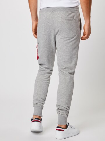 ALPHA INDUSTRIES Tapered Pants 'X-Fit' in Grey: back