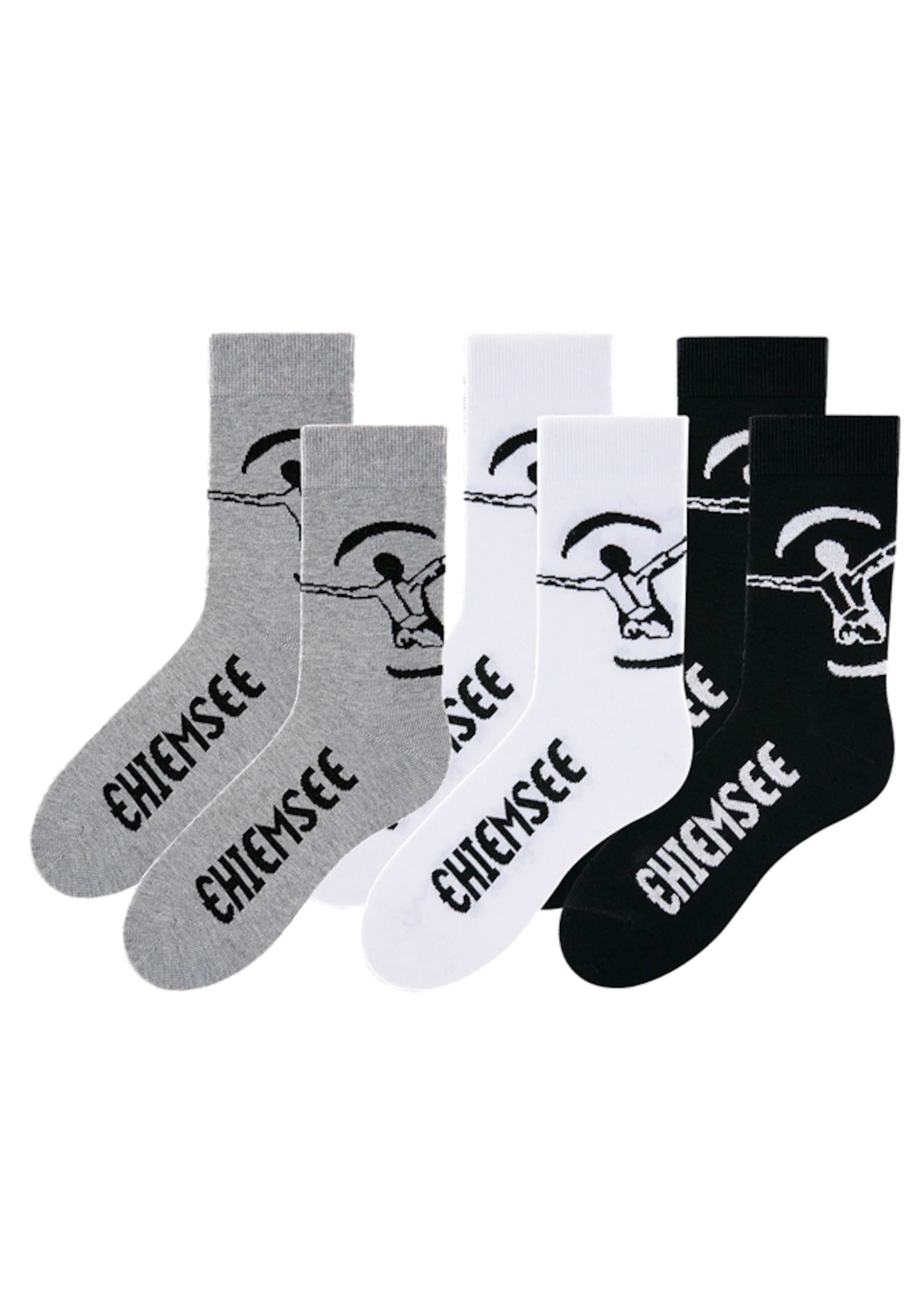 CHIEMSEE Athletic Socks in Grey: front