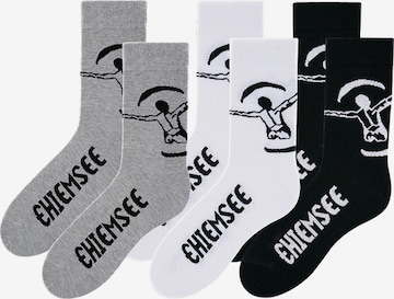 CHIEMSEE Athletic Socks in Grey: front