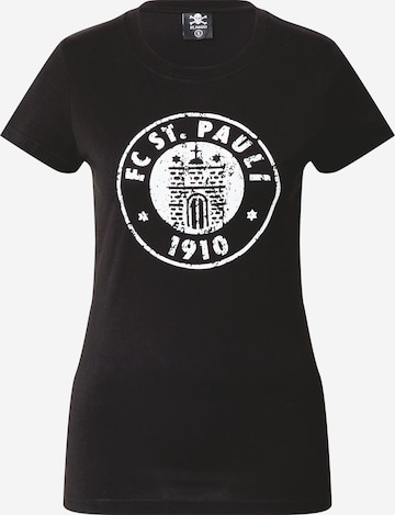 FC St. Pauli T-Shirt in Schwarz: predná strana
